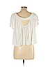 Free People White Short Sleeve Top Size L - photo 2