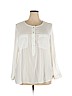 H&M 100% Polyester White Long Sleeve Blouse Size 18 - photo 1