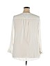 H&M 100% Polyester White Long Sleeve Blouse Size 18 - photo 2