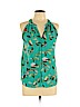 C and E Teal Sleeveless Blouse Size L - photo 1