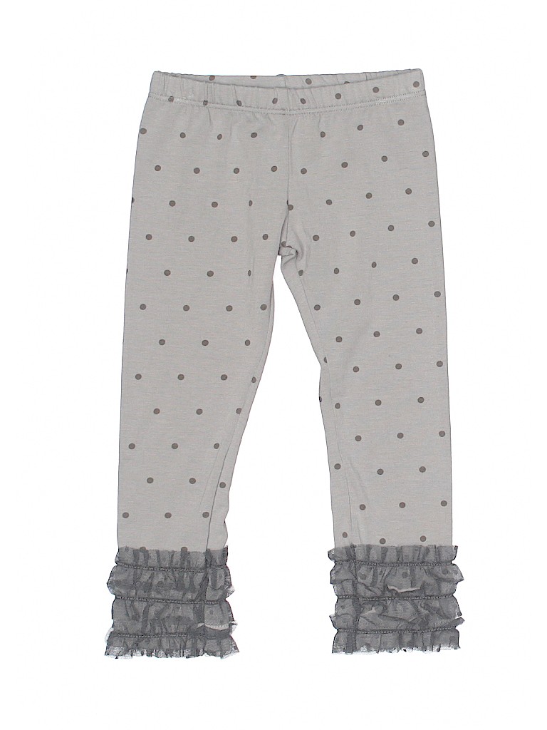 Persnickety Polka Dots Gray Leggings 12-18 MO / 18 MO - photo 1