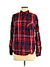 A New Day 100% Rayon Red Long Sleeve Button-Down Shirt Size M - photo 1