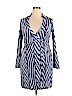 Diane von Furstenberg 100% Silk Blue Casual Dress Size 14 - photo 1