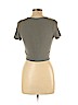 Audrey 3+1 Gray Short Sleeve Top Size L - photo 2