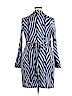 Diane von Furstenberg 100% Silk Blue Casual Dress Size 14 - photo 2