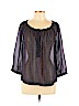American Eagle Outfitters 100% Polyester Purple 3/4 Sleeve Blouse Size L - photo 1