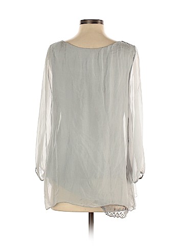 Prontomoda Giusy 3/4 Sleeve Silk Top (view 2)