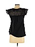 New York & Company 100% Nylon Black Short Sleeve Top Size S - photo 2