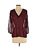 Ann Taylor 100% Rayon Burgundy 3/4 Sleeve Blouse Size XS - photo 1