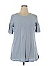 Suzanne Betro 100% Cotton Blue Short Sleeve Top Size XL - photo 1