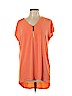 Carmen Carmen Marc Valvo Orange Short Sleeve Top Size L - photo 1