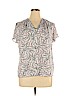 Sioni 100% Polyester White Short Sleeve Blouse Size XL - photo 1