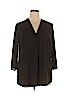 ELOQUII Black Long Sleeve Blouse Size 14 - photo 1