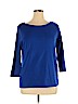 Lands' End 100% Cotton Blue 3/4 Sleeve Top Size XL - photo 1