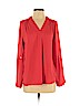 Jones New York 100% Polyester Red Long Sleeve Blouse Size S - photo 1