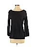 J. Crew Factory Store 100% Cotton Black 3/4 Sleeve Top Size S - photo 1