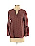 J. Crew Factory Store 100% Polyester Burgundy 3/4 Sleeve Blouse Size S - photo 1