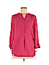 Roz & Ali Pink Long Sleeve Button-Down Shirt Size M - photo 1
