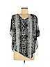 Roz & Ali 100% Polyester Black Short Sleeve Blouse Size M - photo 1