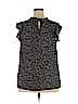 Ann Taylor LOFT 100% Polyester Black Short Sleeve Blouse Size XXL - photo 2