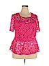 Ashley Stewart Pink Short Sleeve Blouse Size 18 - 20 Plus - photo 1