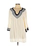 Assorted Brands 100% Rayon Ivory 3/4 Sleeve Blouse Size L - photo 1