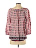Lucky Brand 100% Cotton Red 3/4 Sleeve Blouse Size S - photo 2