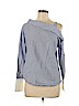 Unbranded 100% Cotton Blue Long Sleeve Blouse Size M - photo 1