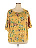 Westport 100% Polyester Yellow Short Sleeve Top Size 2X - photo 1
