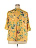 Westport 100% Polyester Yellow Short Sleeve Top Size 2X - photo 2
