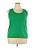 Talbots 100% Cotton Green Tank Top Size 2X - photo 1