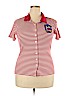 The Disney Store 100% Cotton Red Short Sleeve Button-Down Shirt Size XXL - photo 1