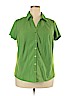 Style&Co Green Short Sleeve Button-Down Shirt Size 18 - photo 1