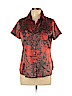 BCBGMAXAZRIA Red Short Sleeve Blouse Size L - photo 1