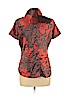 BCBGMAXAZRIA Red Short Sleeve Blouse Size L - photo 2
