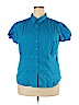Venezia Blue Short Sleeve Button-Down Shirt Size 18 - 20 Plus - photo 1