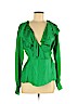 Elizabeth McKay 100% Silk Green Long Sleeve Silk Top Size 8 - photo 1