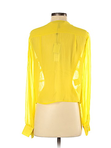 BCBGMAXAZRIA Long Sleeve Silk Top (view 2)