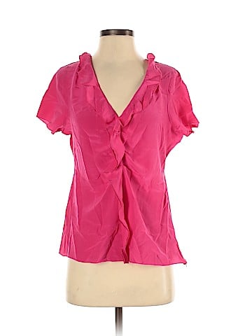 Tahari Short Sleeve Silk Top (view 1)