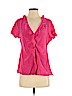 Tahari 100% Silk Pink Short Sleeve Silk Top Size M - photo 1