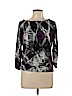 Carol Rose Black 3/4 Sleeve Top Size L - photo 1