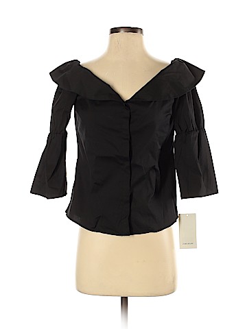 Zara Basic 3/4 Sleeve Button-Down Shirt (view 1)