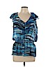Miss Tina by Tina Knowles 100% Polyester Blue Sleeveless Blouse Size L - photo 1