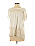 Deletta 100% Cotton Ivory Short Sleeve Top Size M - photo 1