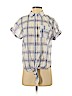 Love Notes 100% Cotton Blue Short Sleeve Button-Down Shirt Size M - photo 1