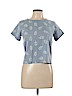 Love Peace & Lazy Days 100% Cotton Blue Short Sleeve T-Shirt Size L - photo 1