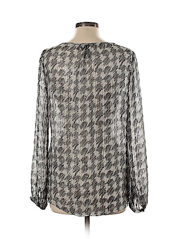 White House Black Market Long Sleeve Silk Top (view 2)