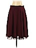 Ann Taylor 100% Polyester Burgundy Casual Skirt Size 4 - photo 1