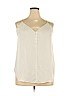 Ann Taylor LOFT 100% Polyester Ivory Sleeveless Blouse Size XL - photo 1