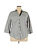 Lane Bryant Gray Long Sleeve Button-Down Shirt Size 20 - photo 1